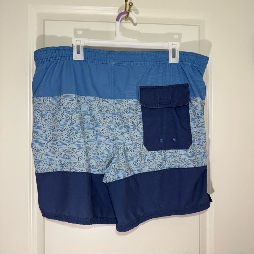 Vineyard Vines Blue Patterned Drawstring Swim Tru… - image 2